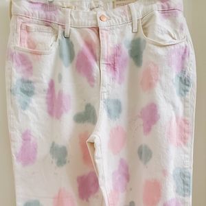 Universal Thread  Womens atie Dye Slim Hip &Thigh Straight Leg Vtg Stretch Sz 16